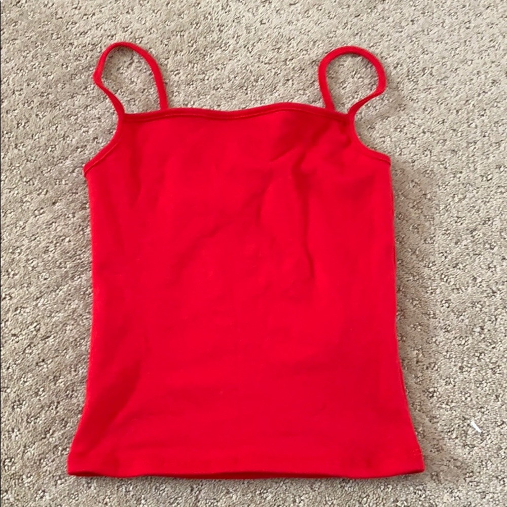 Red tank top